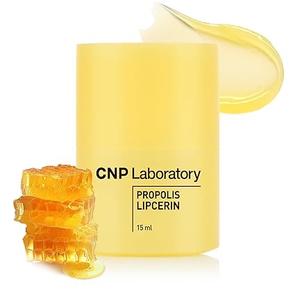 CNP Honey Lip Butter (0.5 fl.oz / 15ml) - Propolis Lipcerin™, Hydrating Overnight Manuka Lip Balm & Mask, 12hrs Long-lasting Moisture, Gentle Exfoliation, Korean Skin Care (Honey)