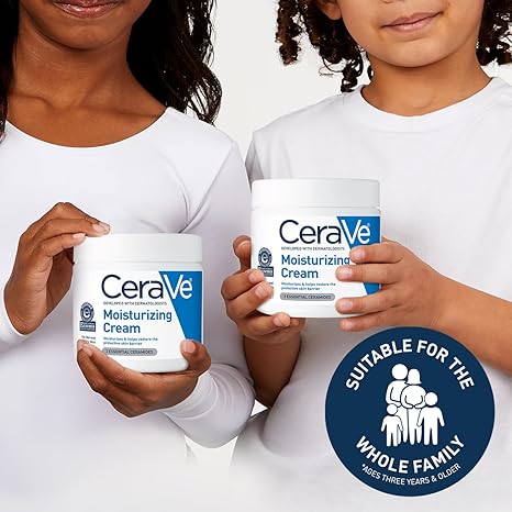 CeraVe Moisturizing Cream | Body and Face Moisturizer for Dry Skin | Body Cream with Hyaluronic Acid and Ceramides | Daily Moisturizer | Oil-Free | Fragrance Free | Non-Comedogenic | 19 Ounce