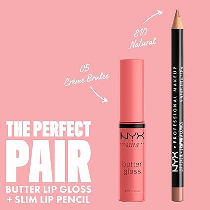 NYX PROFESSIONAL MAKEUP Butter Gloss, Non-Sticky Lip Gloss - Creme Brulee (Natural)