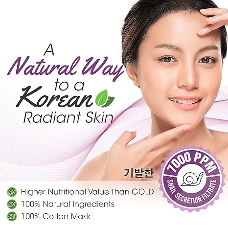 Korean Face Mask - 10ct Snail Mucin Hydrating Face Masks Anti Wrinkle Anti Aging Deep Moisturizing Natural Snail Mucin Mask Sheet Mask Paraben Free Facial Skin Care Products Korean Skin Care