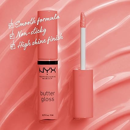 NYX PROFESSIONAL MAKEUP Butter Gloss, Non-Sticky Lip Gloss - Creme Brulee (Natural)